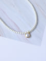 パールライン1粒パールネックレス