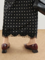 ゴールドパーツスリットパンプス