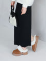 もふぽか厚底チャンキーヒールサボムートンブーツ